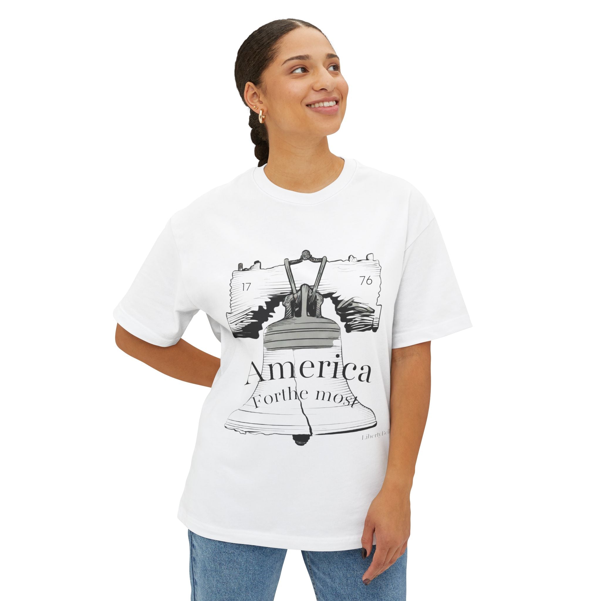 Olde English "America Forthe most" America First Unisex Oversized Boxy Tee