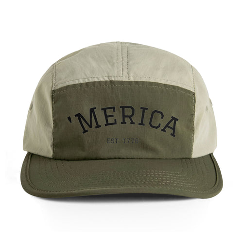 Merica Nylon Two-Tone Cap – 'MERICA EST. 1776' Casual Patriotic Hat